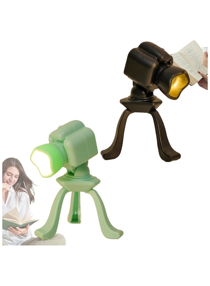 CMGTYYD 2Pcs Camera Night Light - Decorative Bedroom Lamp, Compact LED Light Camera-Shaped Night Table Lamp, Warm Ambient Light, Cute Bedroom Lights for Dormitory, Tabletop Lamp for Kids and Adults - Image 1