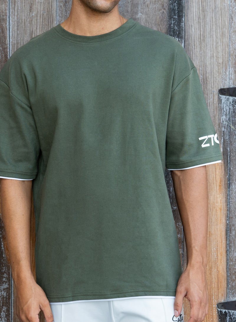 Ztoiq ZTOIQ Men’s Premium Oversized Tapestry T-Shirt with Applique Detailing | High-Quality Streetwear  - Image 2