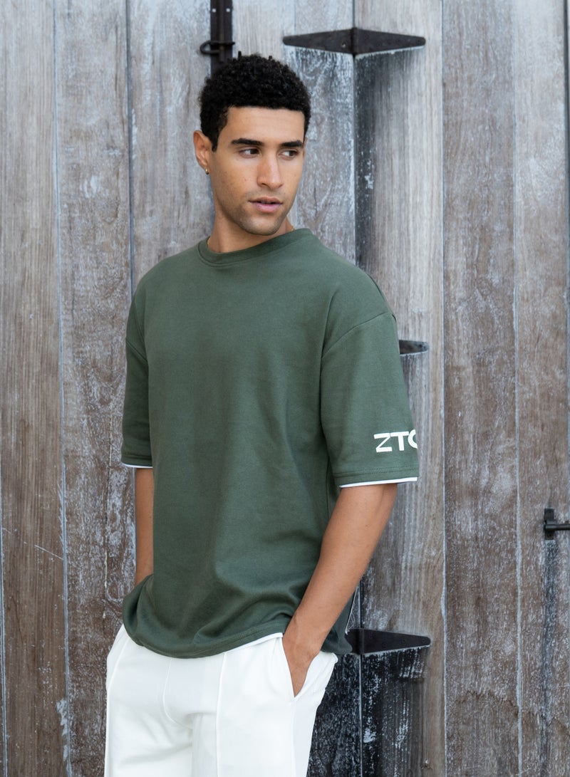 Ztoiq ZTOIQ Men’s Premium Oversized Tapestry T-Shirt with Applique Detailing | High-Quality Streetwear  - Image 3