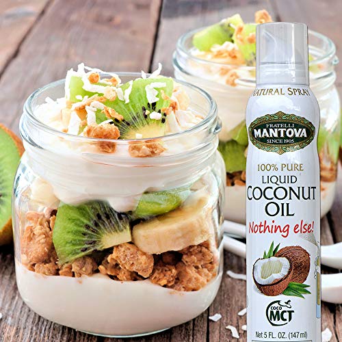 Mantova Coconut Oil Spray, 100% Pure Cooking Oil, Ideal for Healthy Keto Snacks, Baking, Grilling, and Seasoning - Versatile Dispenser for Spray, Drip, or Stream with No Waste, 5 oz - Image 3