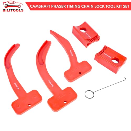 BILITOOLS 6-Piece Camshaft Phaser Timing Chain Lock Tool Kit for 3.6L Pentastar VVT Engine, Compatible with VW Chrysler Jeep Dodge OEM No. 10200A 10202A 10369A - Image 3