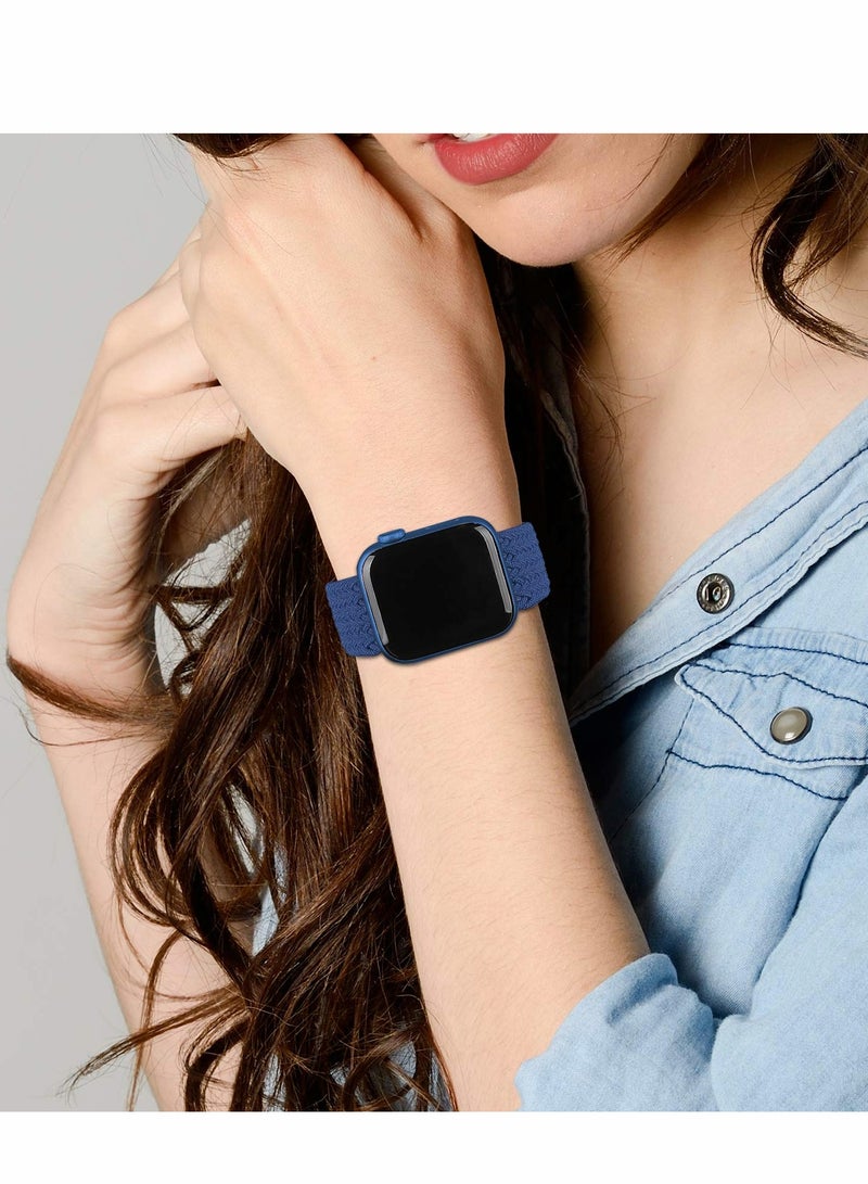 Excefore Compatible with Apple Watch iWatch Bands 38mm 40mm 41mm 42mm 44mm 45mm Women Men, Adjustable Braided Solo Loop Stretchable Elastics Sport Wristband for iWatch Series 7/6/SE/5/4/3/2/1 - Image 3