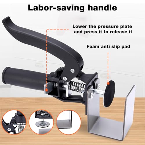 Serplex® Adjustable Drawer Front Panel Installation Jig, Labor-Saving Stainless Steel Quick Release Fixing Clamp, Precise Alignment Lifter Tool for Cabinet Fitting, Home Woodworking, 20x7cm - Image 5