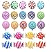 Halovin 21 pcs 18 Sweet Candy Balloons Round Lollipop Balloon Birthday Wedding Party Balloons - Image 3