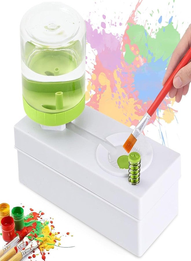 Zomify Paint Brush Cleaner Set - Auto Water Dispensing Brush Rinser for Plastic, Watercolor & Water-Based Paints, Multicolor - Image 1