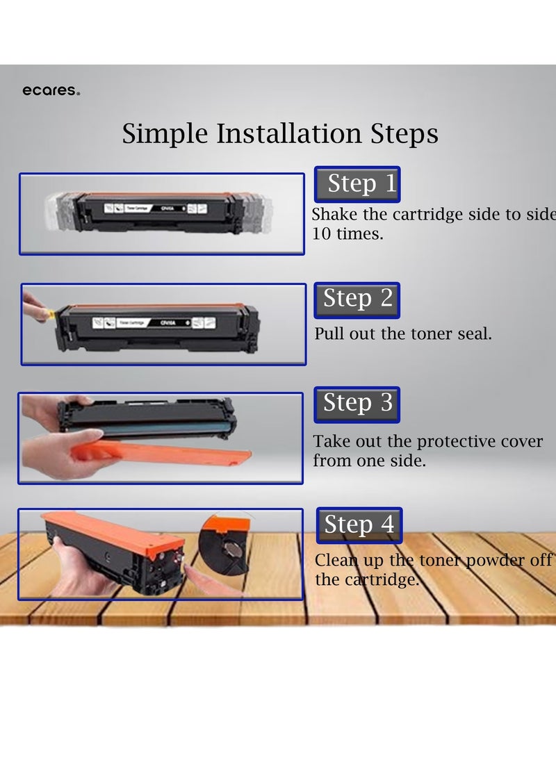 ECARES® 130A Compatible Toner Cartridge CF350A CF351A CF352A CF353A for HP Laserjet Pro Color MFP M176 M176n M177 M177fw Printer (Multicolor) - Image 4