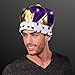 FlashingBlinkyLights Light Up Mardi Gras King Crown Hat - Image 4