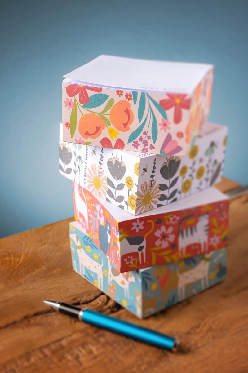 Karma, Block Notepad, 500 Sheet Memo Paper Cube, Non-Sticky Memo Pad Cube for Office, and Home, Bee - Image 5