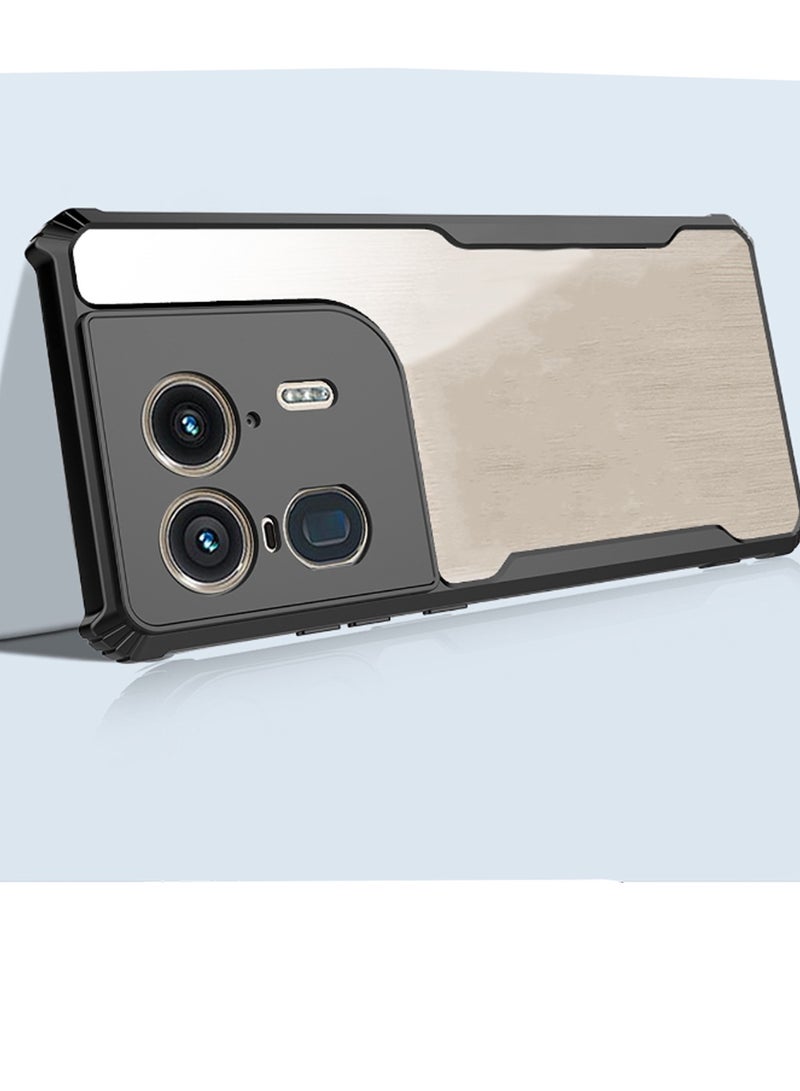 دبليو تيك غطاء حماية نحيف مصنوع من مادة البولي يوريثان الحراري الهجين مع مصدات درع مرتفعة لهاتف موتورولا إيدج 50 الترا 5 جي 2024 أسود - Image 3