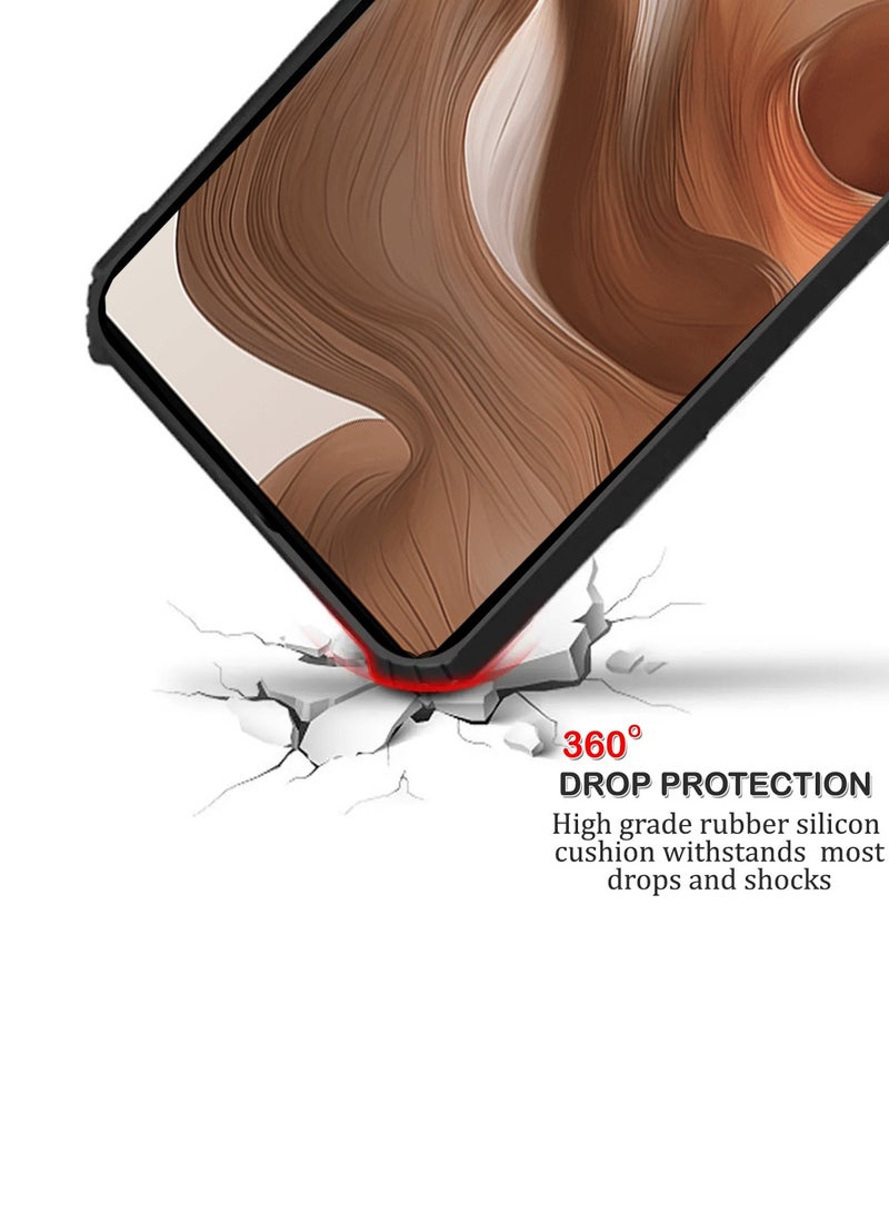 دبليو تيك غطاء حماية نحيف مصنوع من مادة البولي يوريثان الحراري الهجين مع مصدات درع مرتفعة لهاتف موتورولا إيدج 50 الترا 5 جي 2024 أسود - Image 5