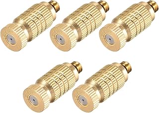 uxcell uxcell Brass Misting Nozzle - 3/16-inch Threaded 0.8mm Orifice Dia Fogging Spray Head for Outdoor Cooling System - 5  - Image 1