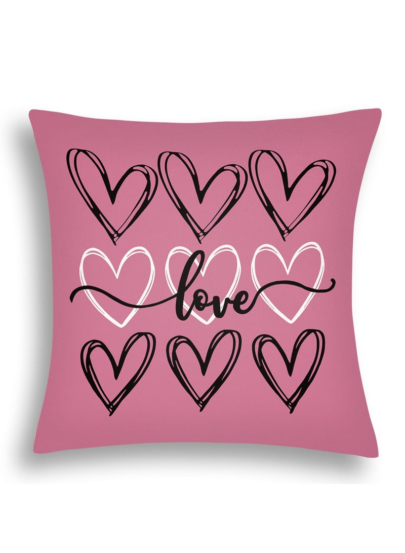 عام طقم أربع قطع من أكياس الوسائد بتصميم مطبوع من القماش القصير الناعم، مناسبة لوسائد أريكة غرفة المعيشة والوسائد الديكورية في غرفة النوم. - Image 2