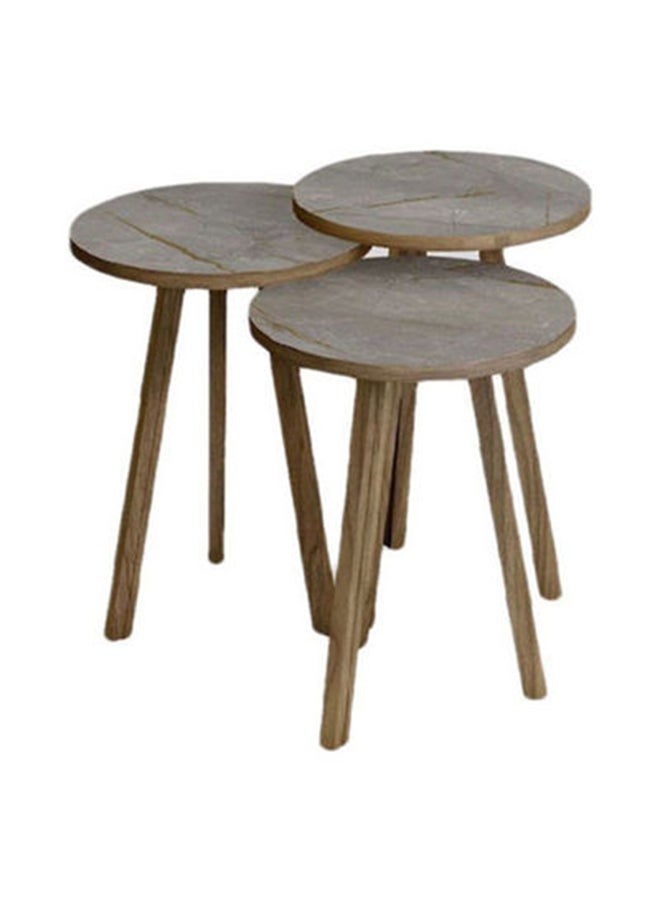 بكسل للأثاث طقم طاولات تقديم القهوة والشاي بتصميم دائري 3 قطع من بكسل الأثاث. - Image 2