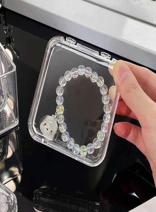 CHIRANSI Transparent Mini Bracelet Storage Box For Women,Acrylic Jewelry Storage Organizer,Multi Purpose Storage Case For Earrings, Bracelete, Rings, Necklace And Nails (10) - Image 4