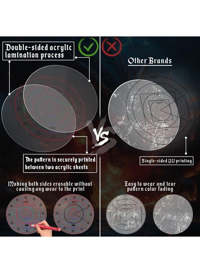 CZYY Upgraded Spell AOE Damage Template Extra Large to 30' Cube & 30' Cone, Acrylic D&D Area Effect Marker with Gift Box - Perfect Tabletop RPG Gaming Accessories, Tools for Dungeons and Dragons, TTRPGs - Image 5