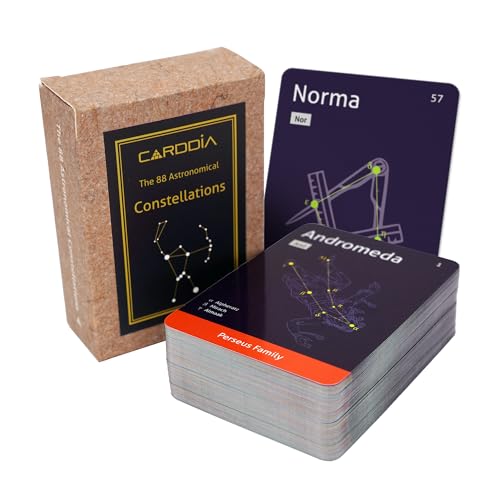 CARDDIA | The 88 Astronomical Constellations Educational Flashcards | Ideal for Astronomy Students and Educators - Image 1