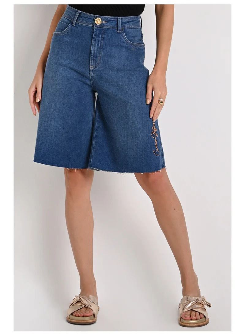 Bermuda Wide Leg With Embroidery