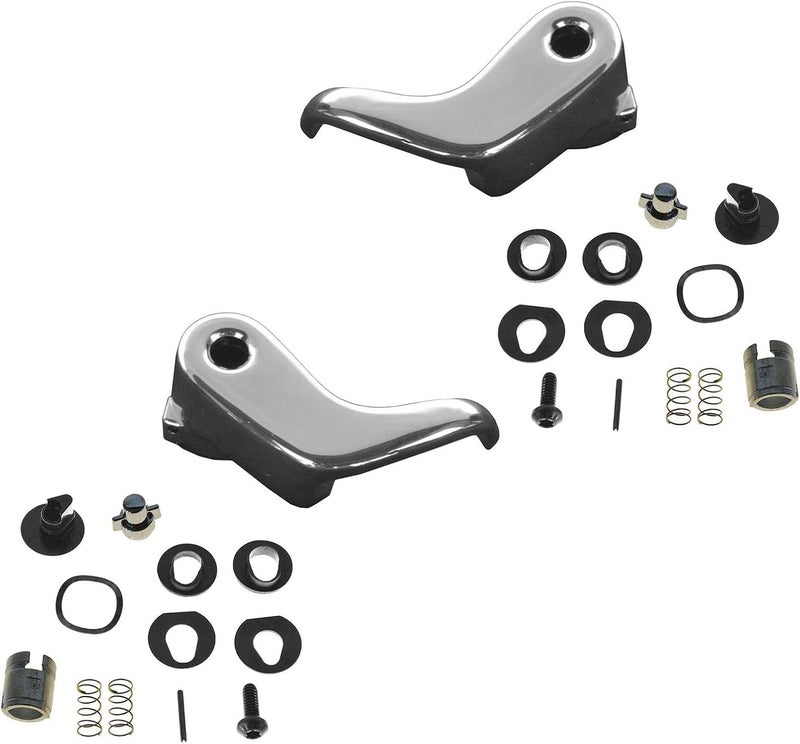 TRQ Chrome Locking Vent Window Handle Set - Image 1