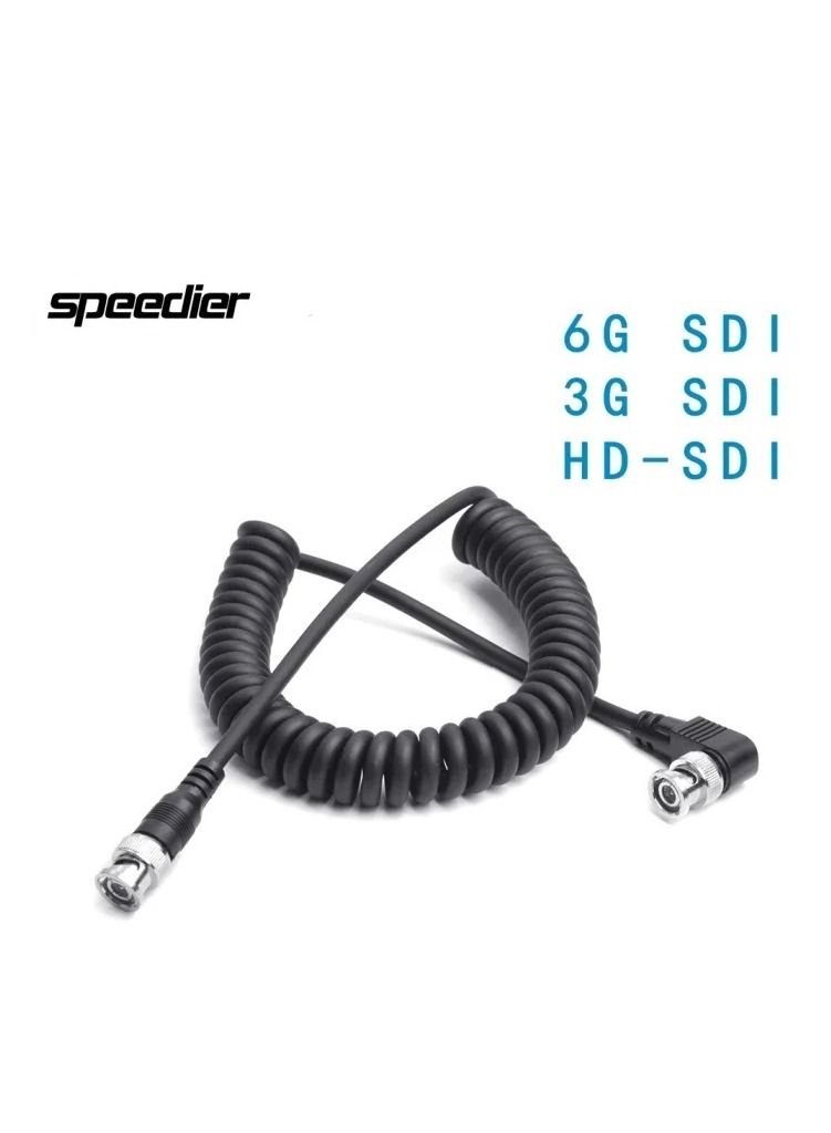Stretch Coiled broadcast quality 6G 3G HD-SDI 4K HD SDI spring cable monitor image transmission video cable signal 3 4K 30P - Image 2
