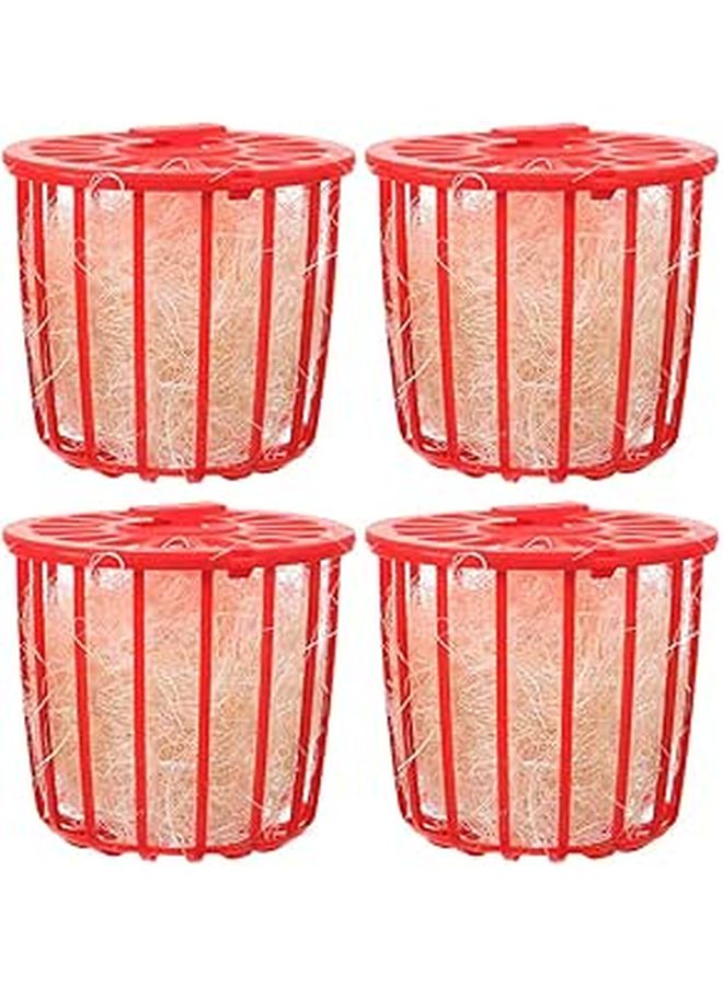 4 Pcs Parrot Nesting Boxes Bird Breeding Nest Basin with Perch and Ladder - Image 1