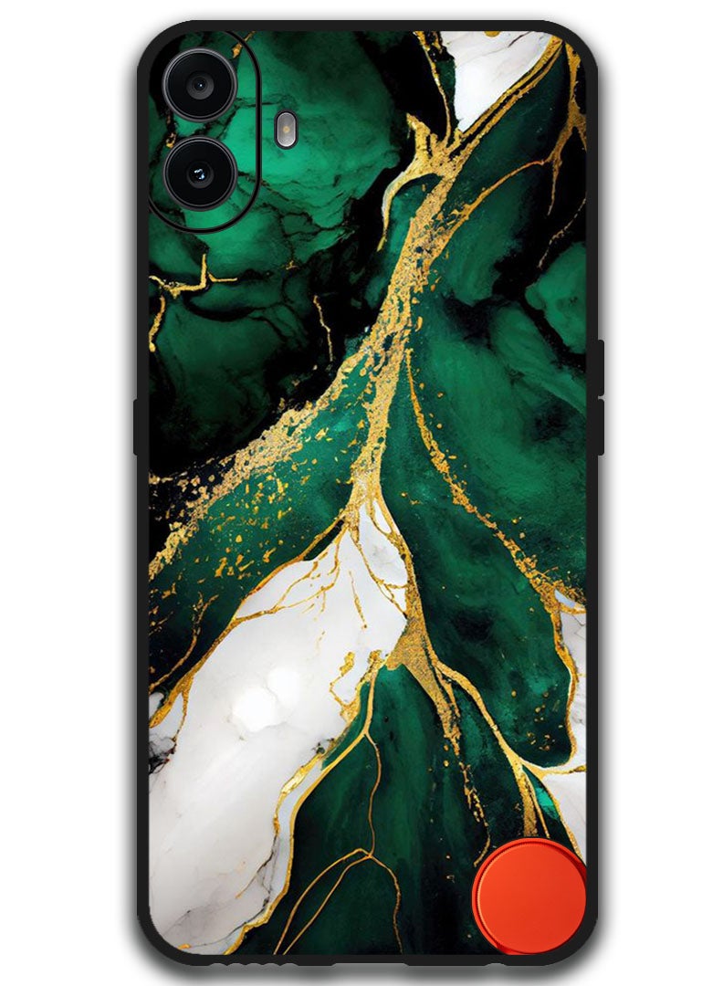 Theodor Protective Case Anti Scratch Shock Proof Bumper Cover For Nothing CMF Phone 1 Green Marble texture - Image 1