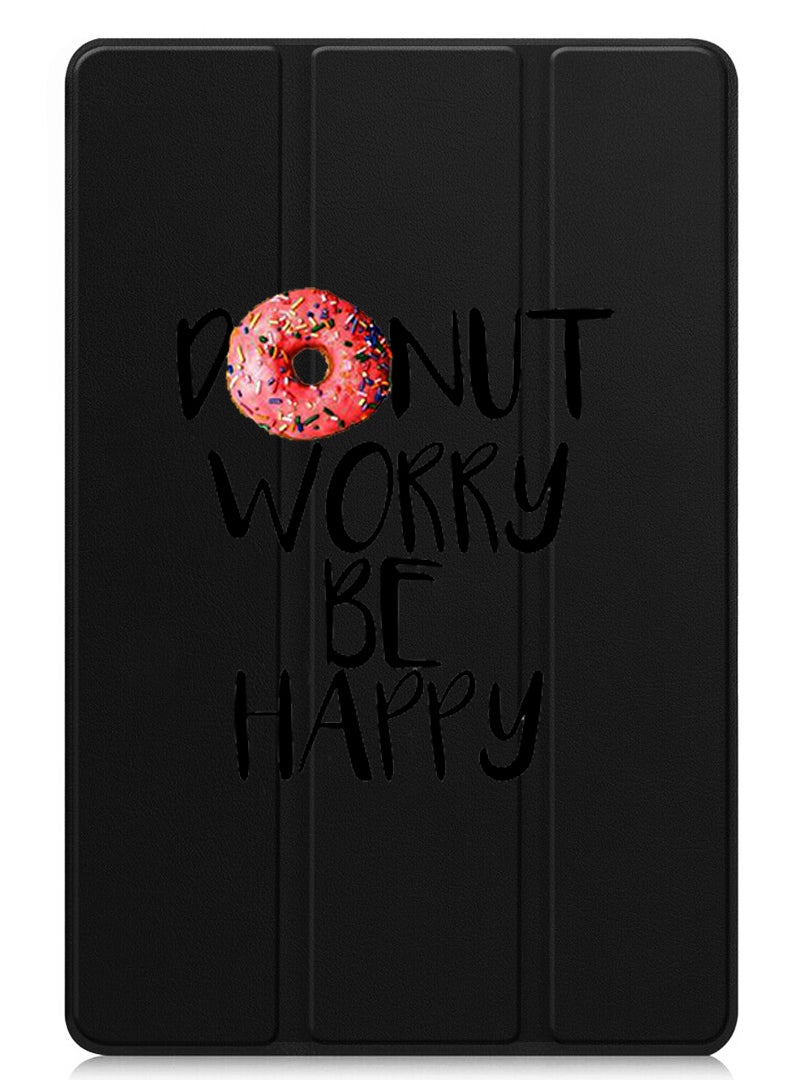 Protective Flip Case For OnePlus Pad 2 (2024) & OnePlus Pad Pro (2024) With Trifold Stand Auto Wake Sleep Shockproof Cover Donut worry be happy