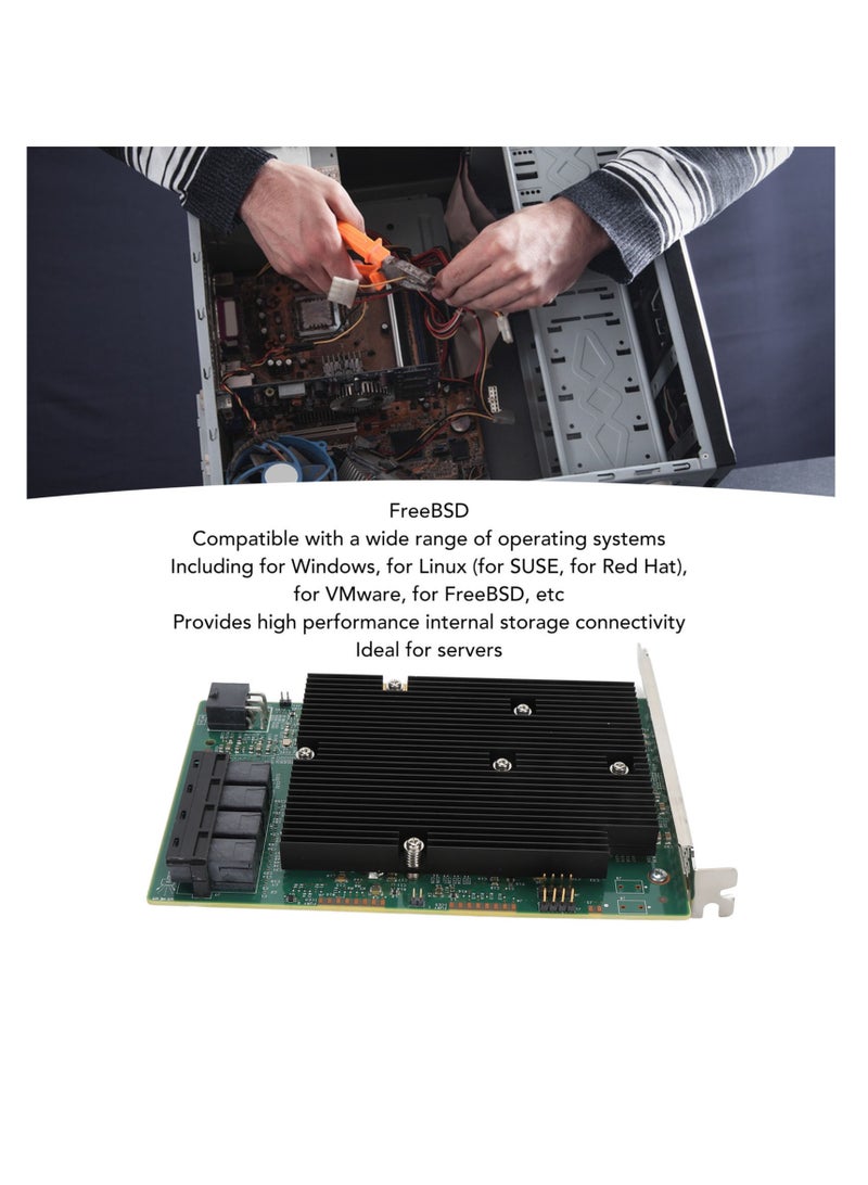 LSI SAS 9300 16I HBA Card 12Gbps 16 SATA SAS Port HBA Controller Card for Windows for Linux for VMware for FreeBSD  - Image 2