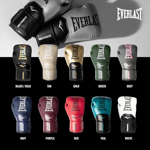 Everlast Elite 2 Womens Boxing Gloves | Vegan Leather Boxing Gloves for Women and Children & Ventilation | Cardio, Speedbag, and Heavy Bag Training Gloves (8 oz, Gold and Black) - Image 5