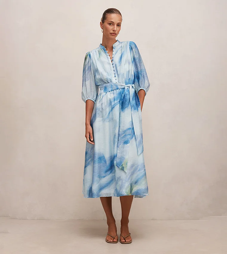 فورايفر نيو Lorena Button Front Midi
