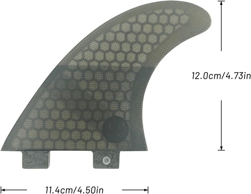 UP SURF Surfing 3fins S Size Double Tabs Surfboard Fins Base Tri fins Surfboard Thrusters Fiberglass Honeycomb - Image 3