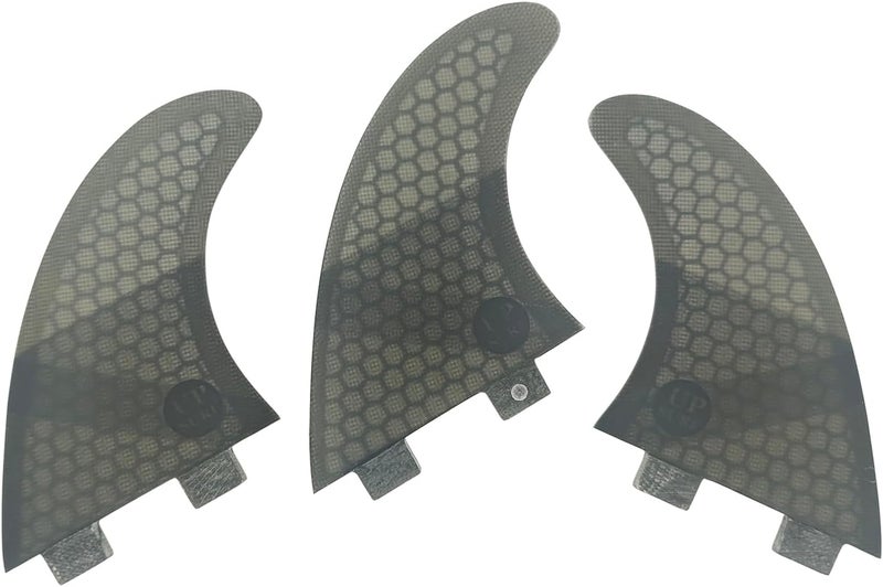 UP SURF Surfing 3fins S Size Double Tabs Surfboard Fins Base Tri fins Surfboard Thrusters Fiberglass Honeycomb - Image 2