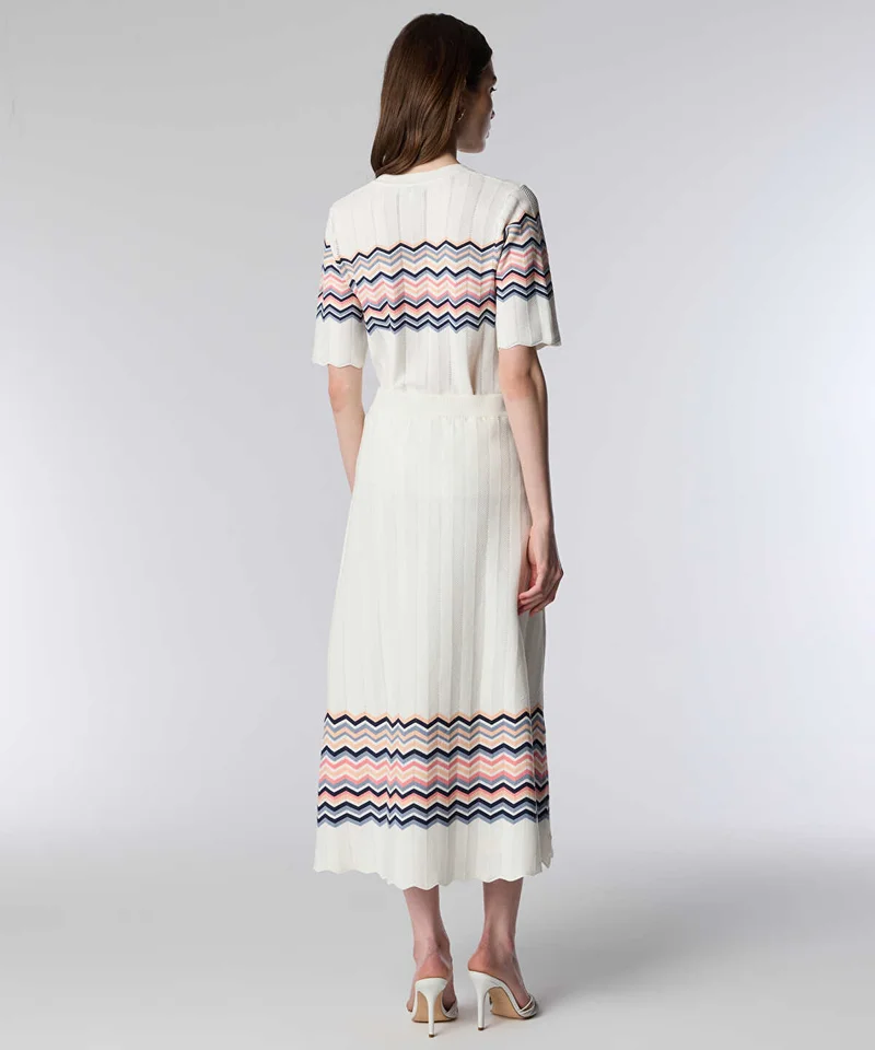 Ipekyol  Color-Block Jacquard Knit Skirt for Women | Best Price UAE
