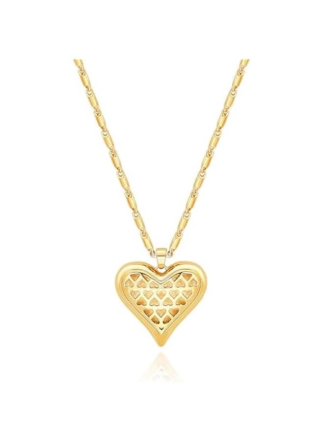 18K Gold Moon Star Lion Evil Eye Love Heart Cross Pendant Necklace Medallion Paperclip Chian Choker Layering Jewery for Women - Image 1
