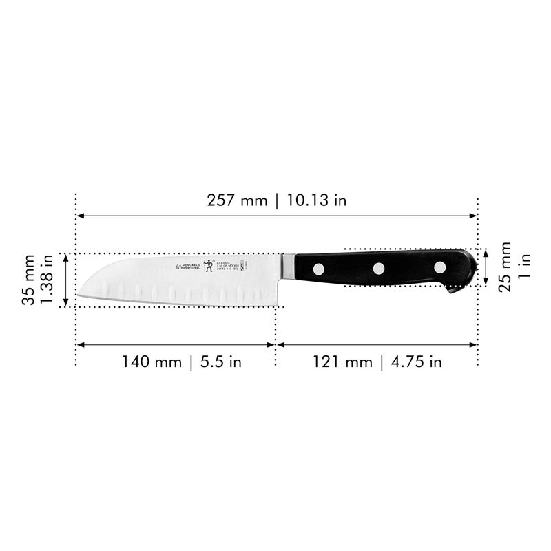 Zwilling Henckels CLASSIC 5-inch Hollow Edge Santoku Knife - Image 2