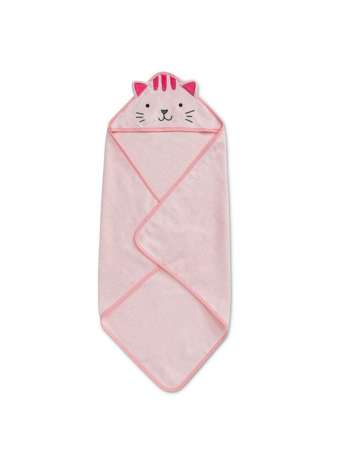 Delta Children Baby/Infant Hooded Bath Towel - Super Soft and Absorbent- Newborn Essential - Ideal Baby Registry/Shower Gift for Boys and Girls, Pink Cat - Image 3