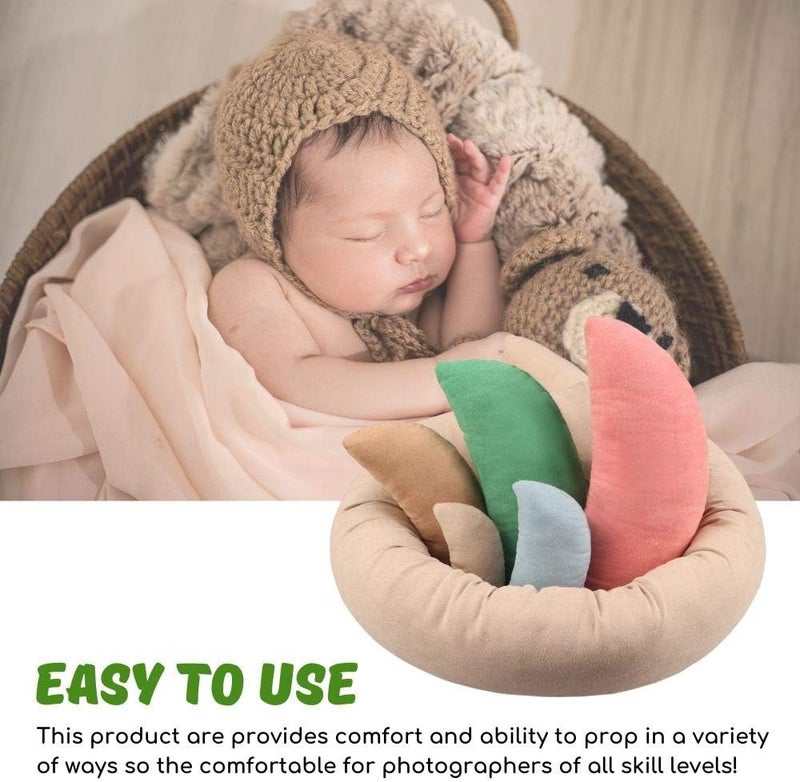 Sunmig Newborn Photography Props, Ultra-Soft Cotton Baby Donut Posing Pillows, Professional Photo Studio Posing Props Set, 6 Pieces, Multicolor - Image 5