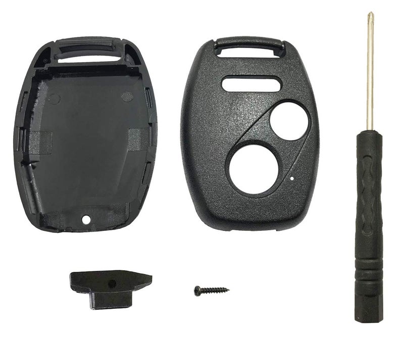 No Cutting Required Replacement Key Fob Cover fit for Honda Accord Civic Hybrid EX 20032012 CRV 20052008 Pilot Ridgeline Odyssey 20092015 Element Keyless Entry Key Fob Shell