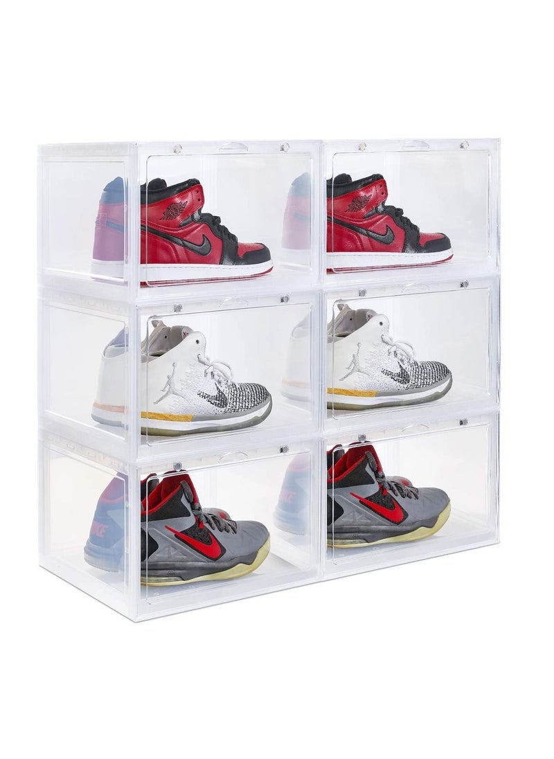 6 Pcs Stackable Transparent Shoe Storage Box, Side Open - pzsku/ZBBA0F13FD20C06D75ECFZ/45/_/1643189399/d61a0dcc-752f-475b-90ce-fa3b5cc5fffb