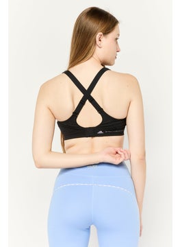 adidas By Stella McCartney Women Brand Logo Asmc True Pace High Support Sports Bra, Black  - Image 4