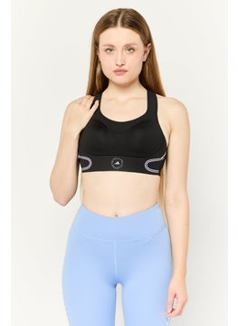 adidas By Stella McCartney Women Brand Logo Asmc True Pace High Support Sports Bra, Black  - Image 1