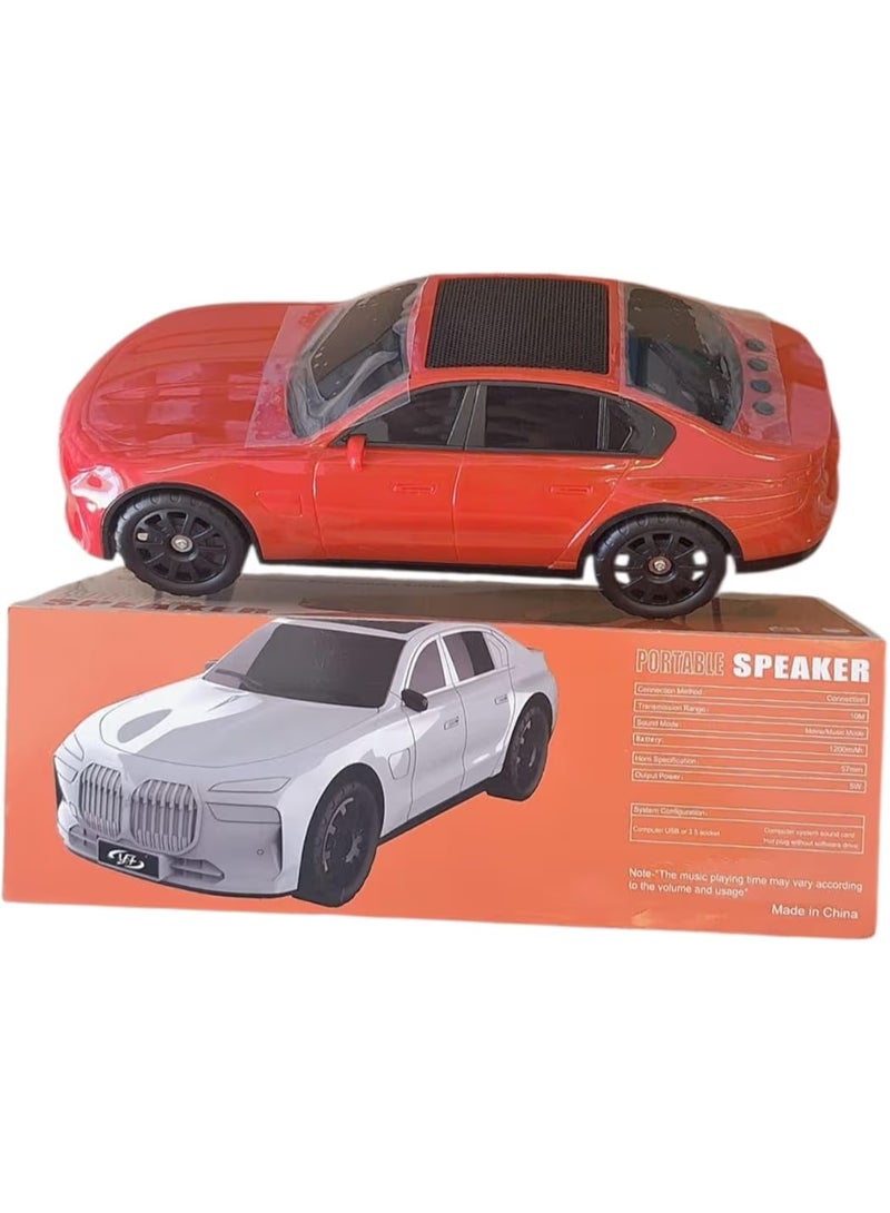 VF-701 Portable Wireless Bluetooth Speaker for Office, Bedroom and Gaming with USB, Micro SD, FM Radio and AUX Audio (Red) - Image 2