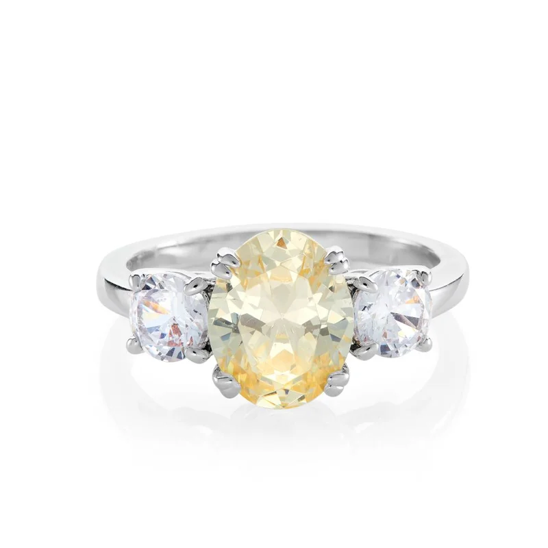 BUCKLEY LONDON THE CARAT COLLECTION - CANARY OVAL MEGHAN RING