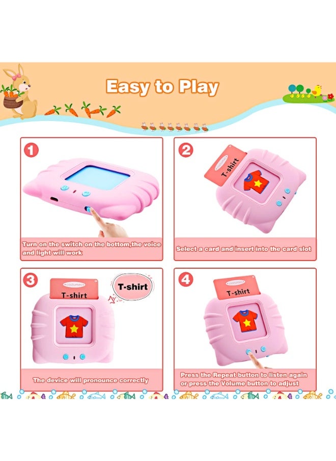 TOY GARDEN Talking Flash Cards Learning Toy for Toddlers (British English) – 224 Audible Words, Electronic Interactive Educational Toy for Kids Aged 1–6 – Preschool Gift  - Image 5