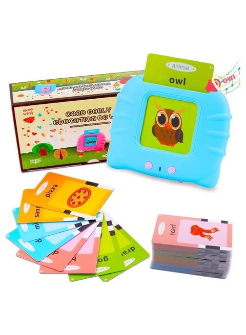 Talking Flash Cards Learning Toy for Toddlers (British English) – 224 Audible Words, Electronic Interactive Educational Toy for Kids Aged 1–6 – Preschool Gift