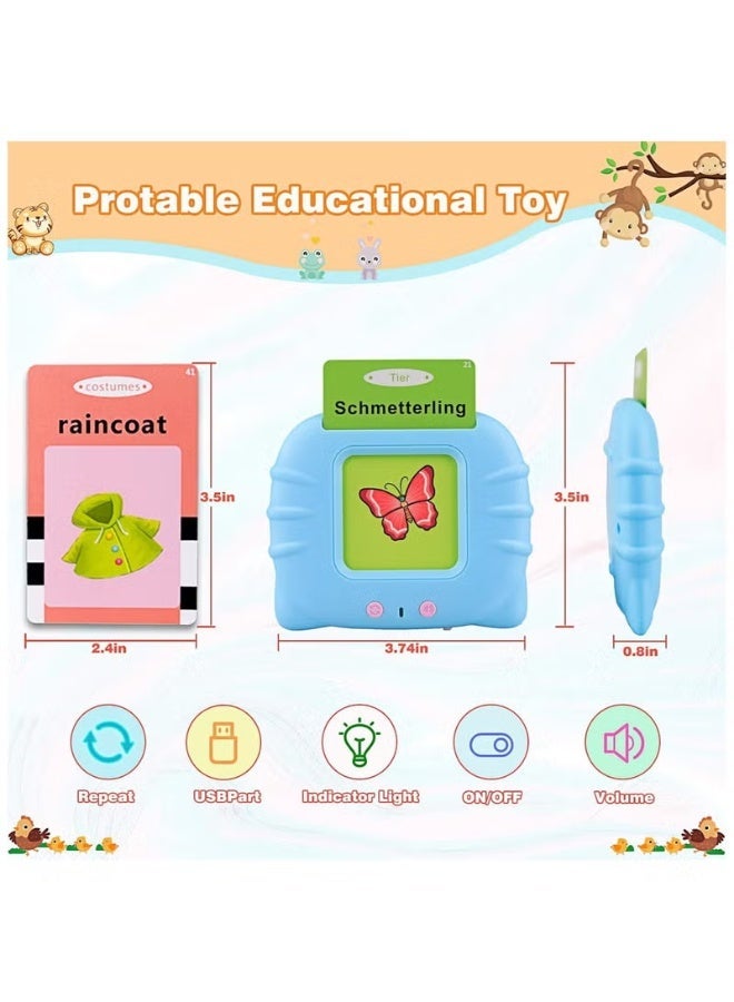 TOY GARDEN Talking Flash Cards Learning Toy for Toddlers (British English) – 224 Audible Words, Electronic Interactive Educational Toy for Kids Aged 1–6 – Preschool Gift - Image 3