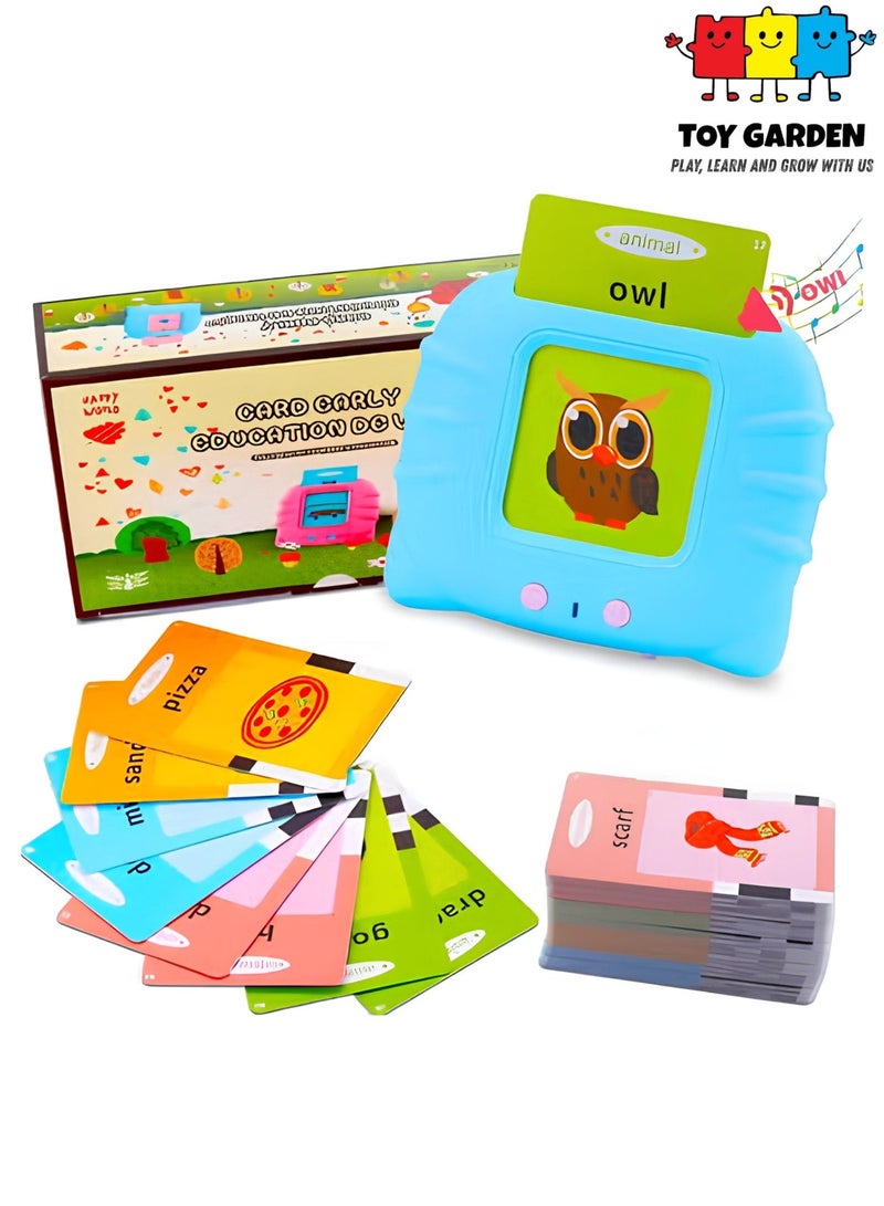 TOY GARDEN Talking Flash Cards Learning Toy for Toddlers (British English) – 224 Audible Words, Electronic Interactive Educational Toy for Kids Aged 1–6 – Preschool Gift - Image 1