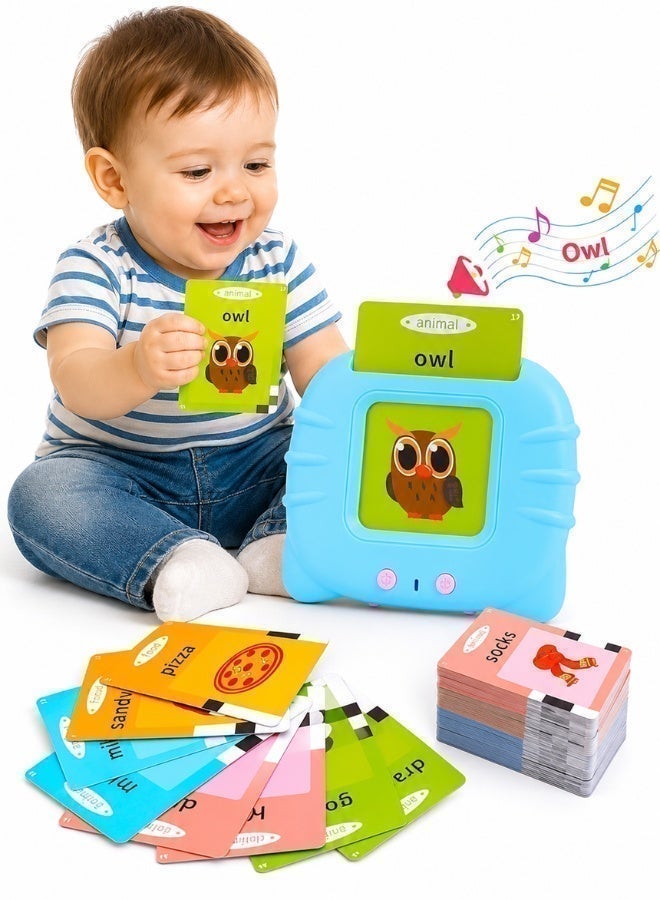 TOY GARDEN Talking Flash Cards Learning Toy for Toddlers, British English Electronic Card Reader with 224 Audible Words, Interactive Preschool Vocabulary Toy for Kids Ages 1–6 - Image 2