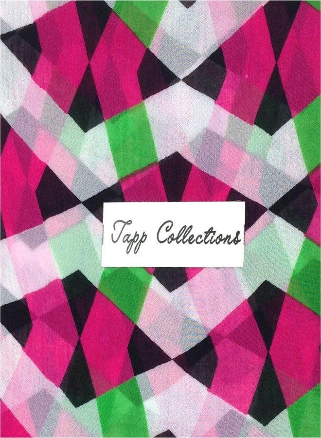 تاب كولكشنز وشاح تاب سي الشفاف ذو التصميم المتعرج العمودي - أخضر/أحمر/أبيض - Image 2