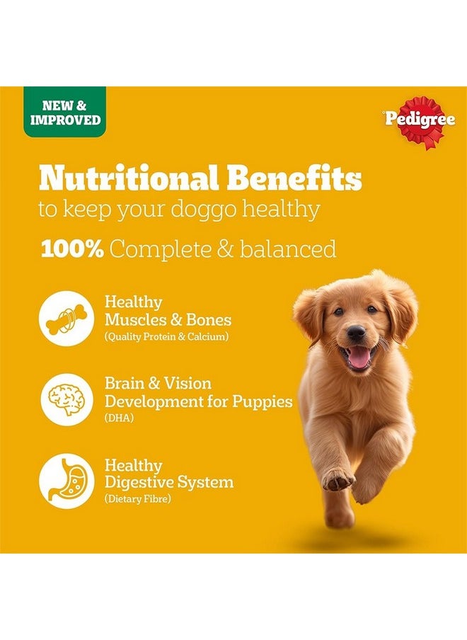 Pedigree Pedigree Adult & Puppy Dry Dog Food, 100% Vegetarian, 2.8 kg, Contains 37 Essential Nutrients, 100% Complete & Balanced Food for Adult Dogs  - Image 3