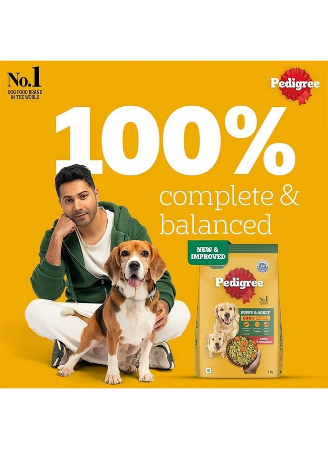 Pedigree Pedigree Adult & Puppy Dry Dog Food, 100% Vegetarian, 2.8 kg, Contains 37 Essential Nutrients, 100% Complete & Balanced Food for Adult Dogs  - Image 2